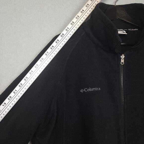 Columbia Men's Full Zip Fleece Jacket Size XXL Pockets Mock Neck Black Casual - Picture 9 of 9